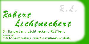 robert lichtneckert business card